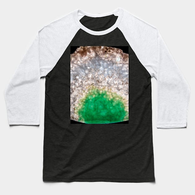 Splash of green agate Baseball T-Shirt by Roger Porter Photography